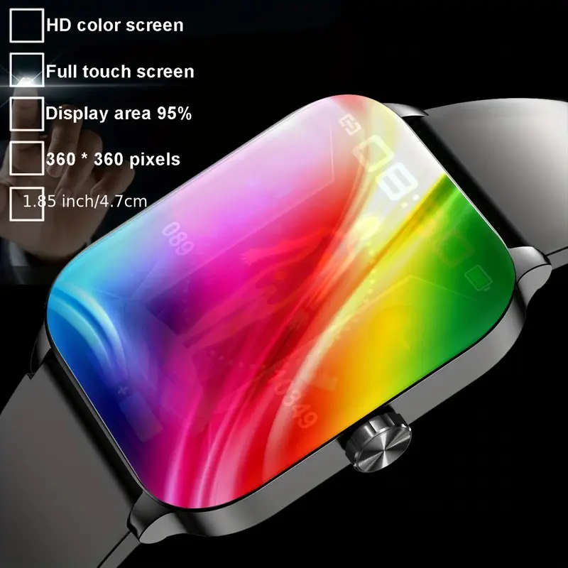 Smartwatch 3D Dynamic Sports Plant Growth Dial 1.85-Inch Large Screen True Smart Call Watch 100+ Spo
