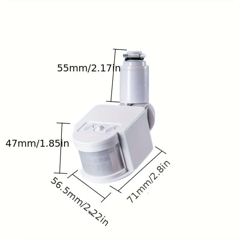 1pc LED Light Motion Sensor Automatic Infrared PIR Infrared Detector 180 Degree Rotating Outdoor Tim
