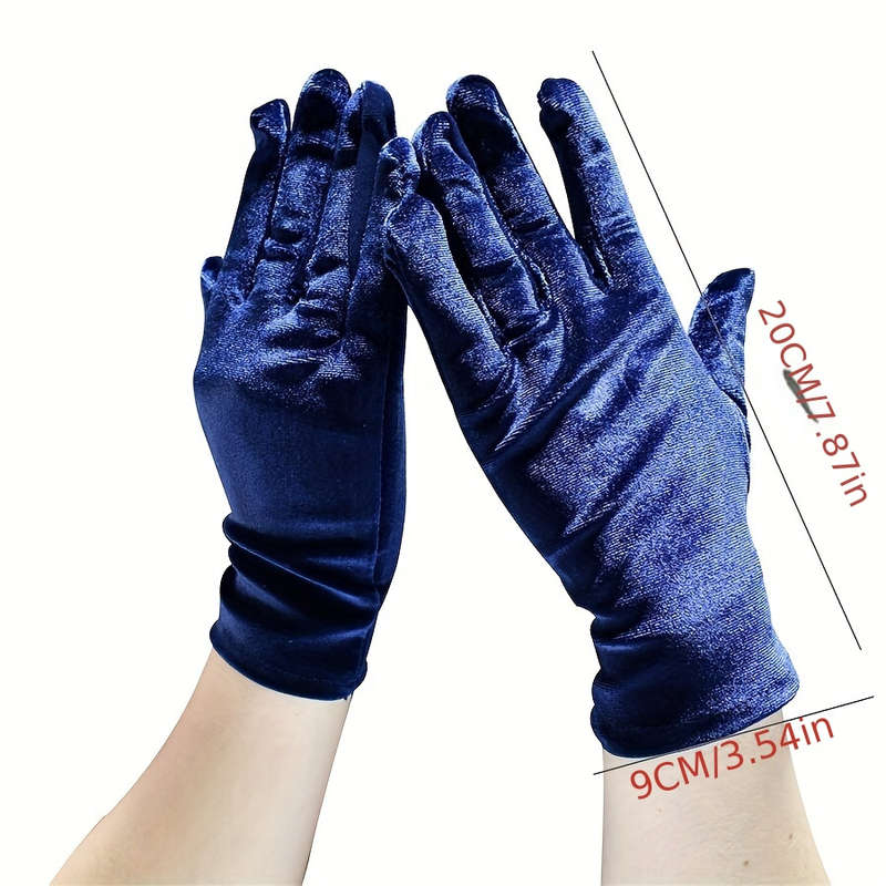 1 Pair Deep Red Warm Gloves