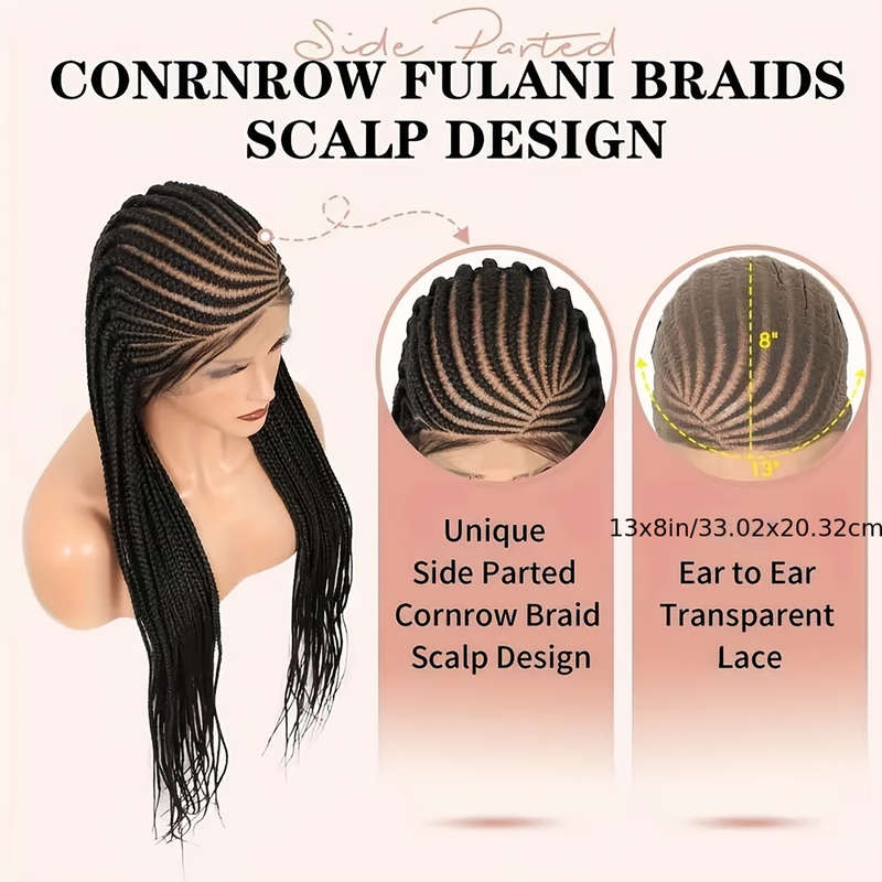 1Pc Black 86.36cm Fashion Design Wig