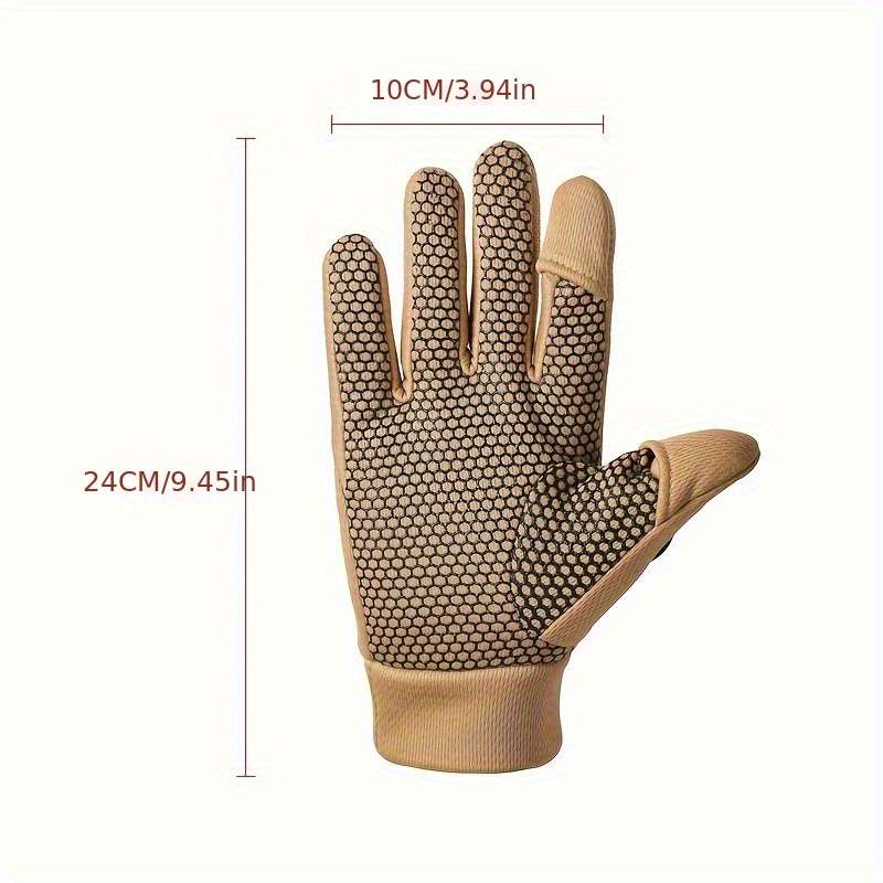 1 Pair Khaki Warm Gloves