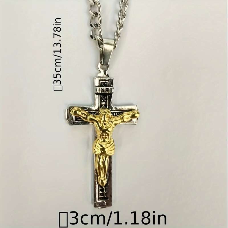 1 Piece Silvery Jesus Theme Pendant
