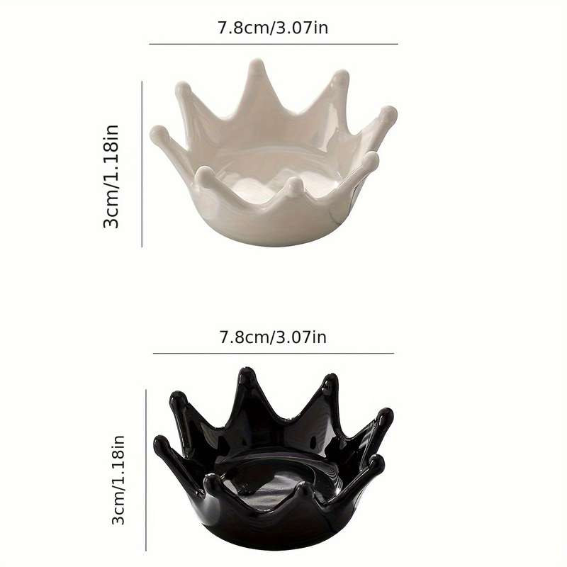 1pc Crown Creative Desktop Ashtray Jewelry Organizer Aesthetically Pleasing Plate for Photo Displ