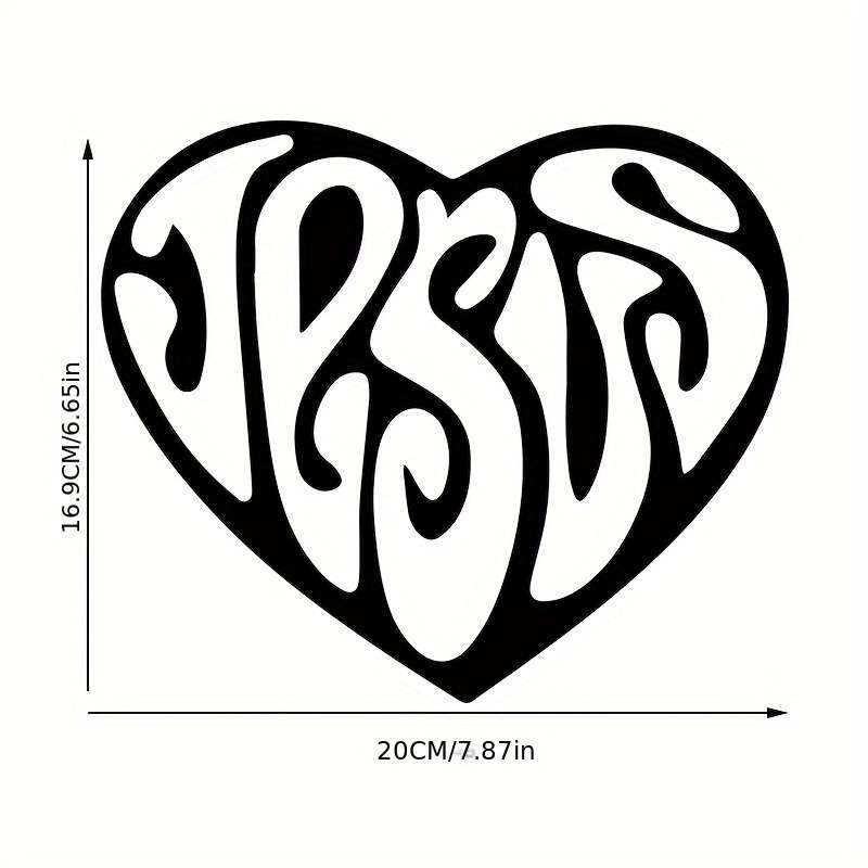 1pc Jesus Heart 20X16.9CM Jesus Christian Themed Stickers