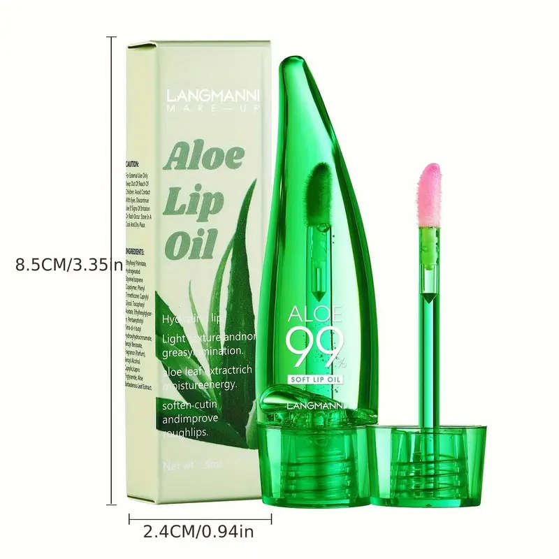 Aloe Hydrating Lip Oil - Transparent - Moisturizing Gloss