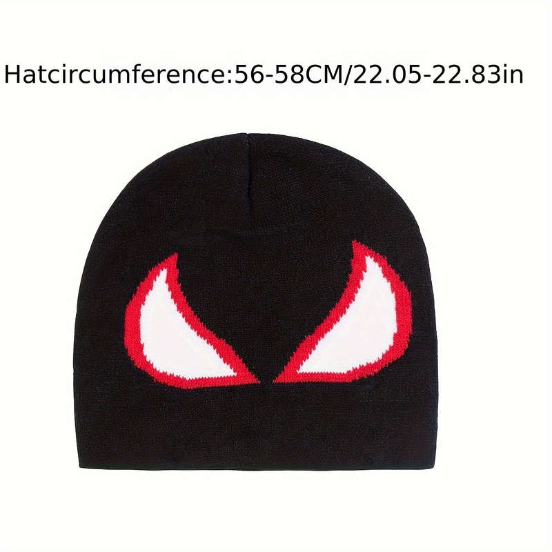 1pc Spider Graphic Anime Beanie Cartoon Skull Cap Elastic Knit Hats Warm Beanies for Women Men