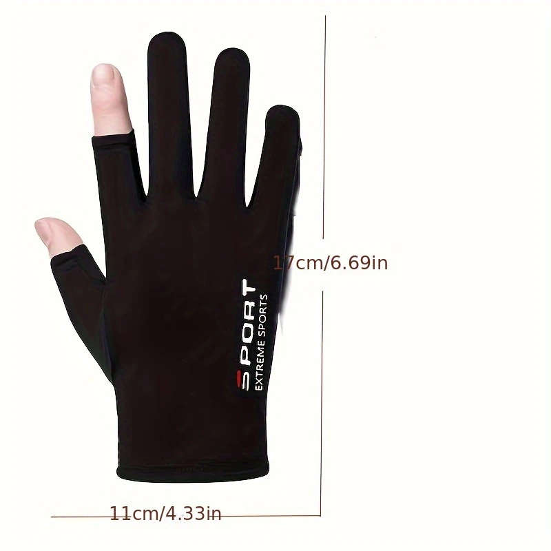 1 Pair Half-Finger Cycling Gloves Breathable Comfortable for Outdoor Sports Fitness Driving Fishing