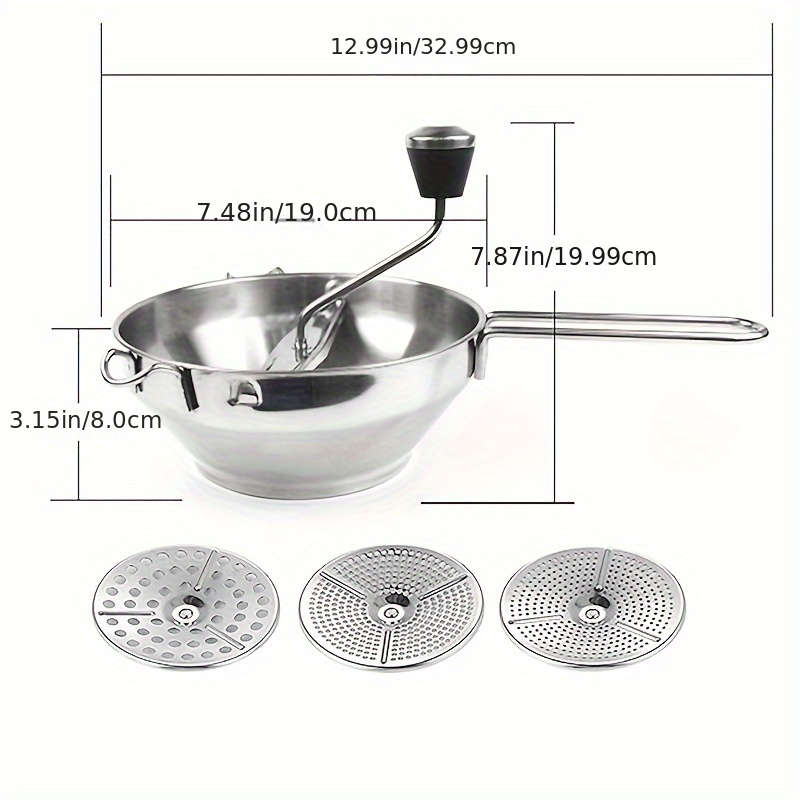 1pc Stainless Steel Jam Grinder Mashed Potatoes Grinder Food Vegetable Blender Potato Masher Vegeta