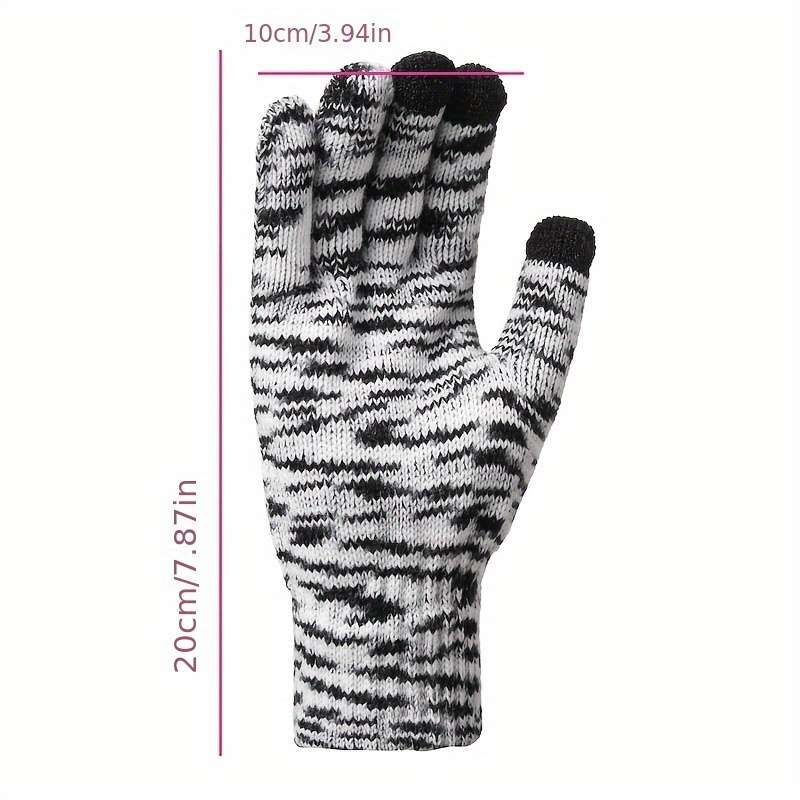 1 Pair Dark Green Color Warm Gloves