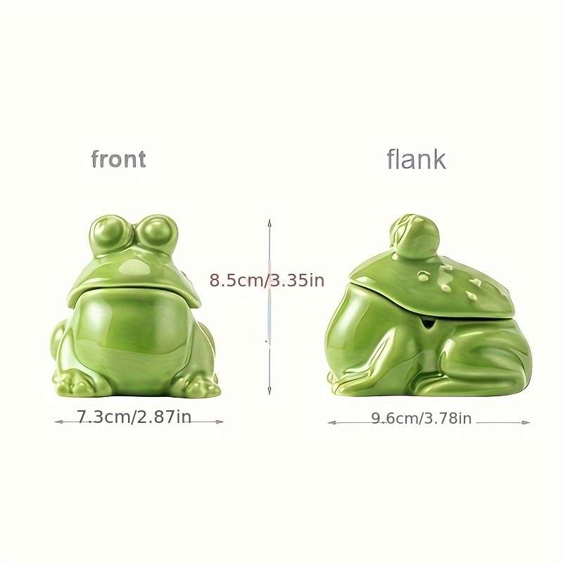 1pc Creative Frog-Shaped Ceramic Ashtray for Home Restaurant and Office Use High-end Sophistic