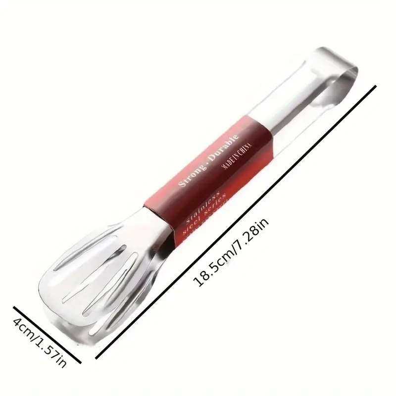 4pcs Stainless Steel Tongs Set Uncharged Sturdy Food Serving Clips for Bread BBQ Salad Home Restaura