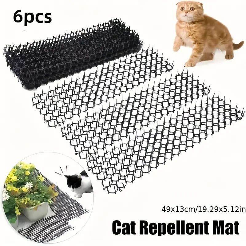 6 Pieces Garden Cat Proof Mat