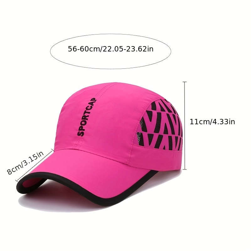 1pc Breathable Lightweight Summer Baseball Cap for Men and Women Quick-Dry Outdoor Sports Hat with