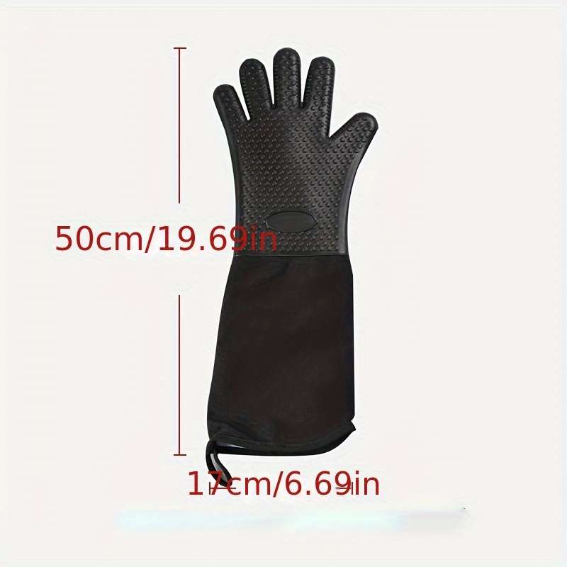 1pc Five-finger Heart Thickened Silicone Gloves Heat-resistant Long-lasting Non-slip Comfor