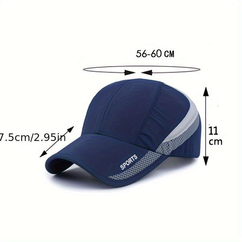 1pc 1 EDIKO Quick-Dry Sport Cap Adjustable Breathable Mesh Back Sun Protection Hat for Outdoor A