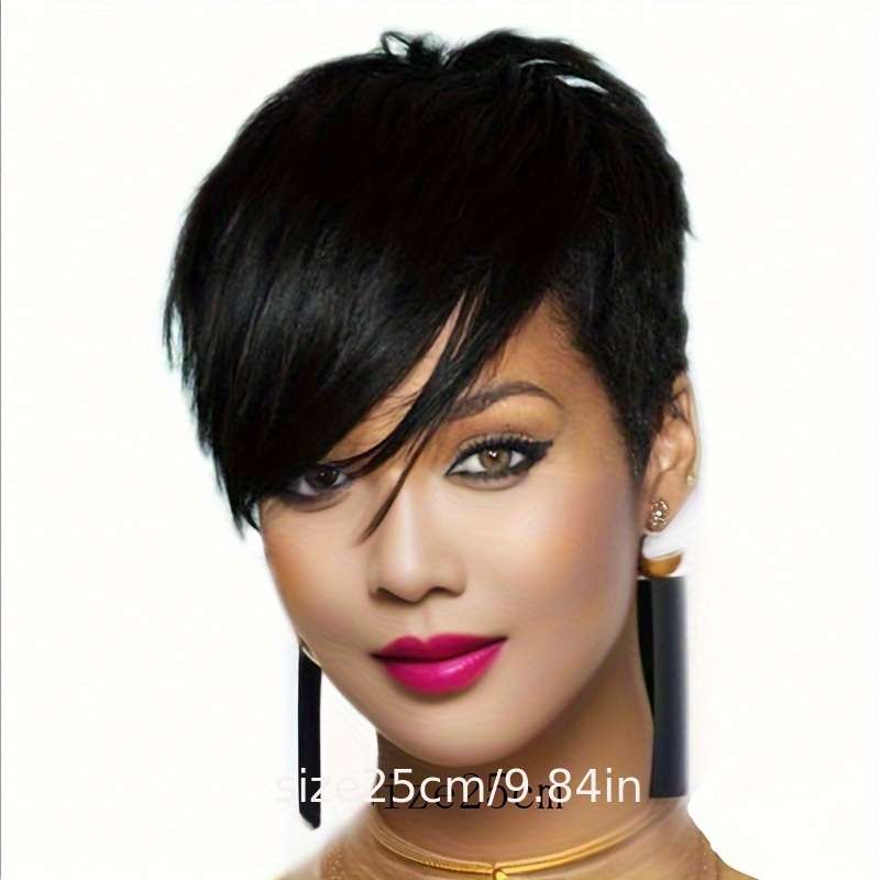 1Pc Black 25.4cm Fashion Design Wig