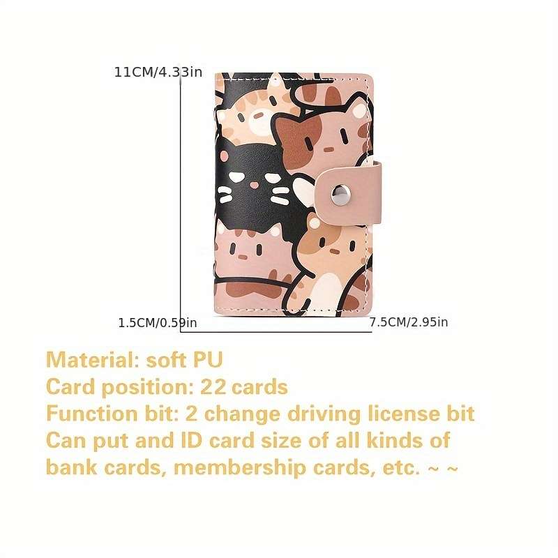 1pc New Women'S Card Holder Compact with Multiple Slots Large Capacity for Driver'S License And V