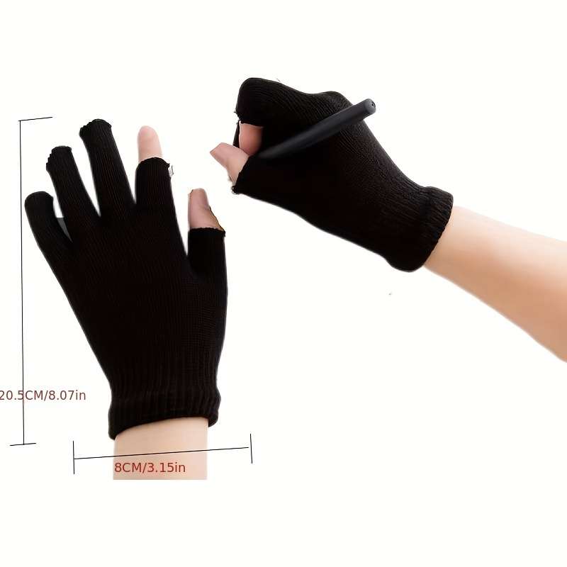 1 Pair Bright Red Warm Gloves