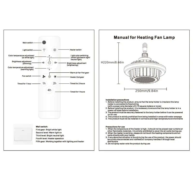 Winter Heater Light Heating Lighting Two In One