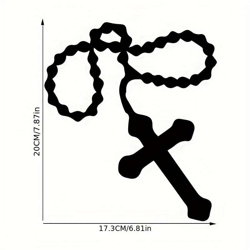 1pc Jesus Cross 17.3X20CM Jesus Christian Themed Stickers