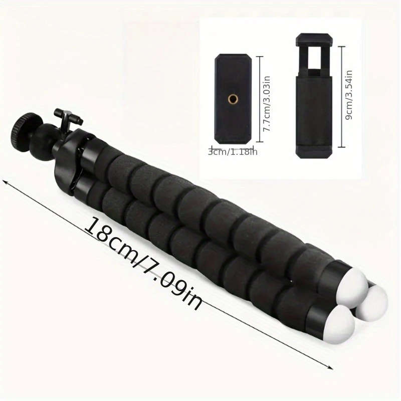 1pc Flexible Octopus Tripod Small Phone Camera Holder with Sponge Grip Mini Octopus Stand for Photog