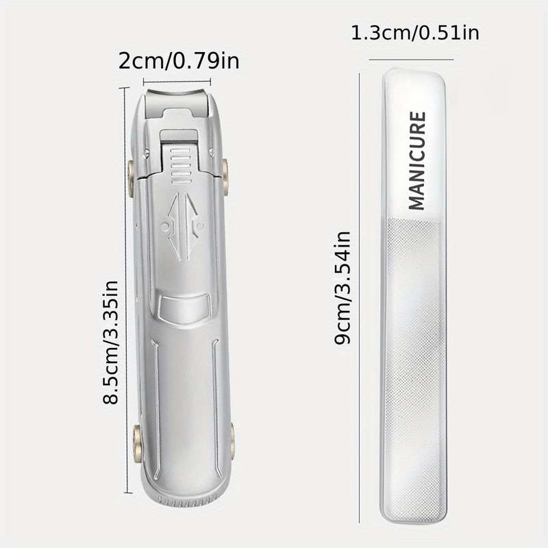 2pcs Original Nail Clipper Set Creative Car Styling Anti Splash Nail Scissors Portable Large Me