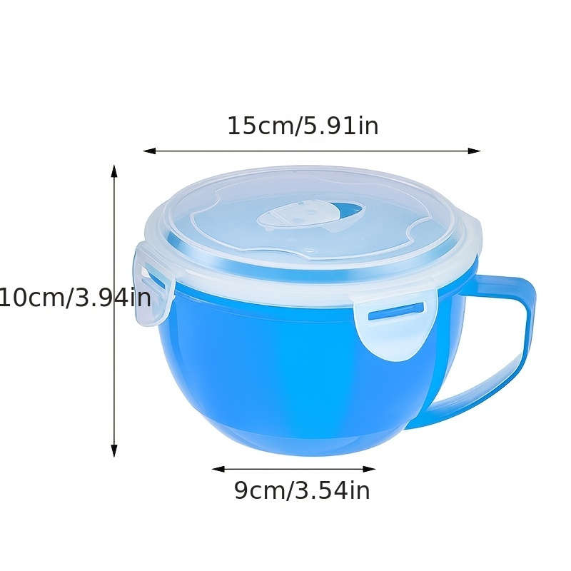 1pc Convenient Portable Sealed Instant Noodle Bowl Microwave Ramen Pot Instant Noodle Bowl C