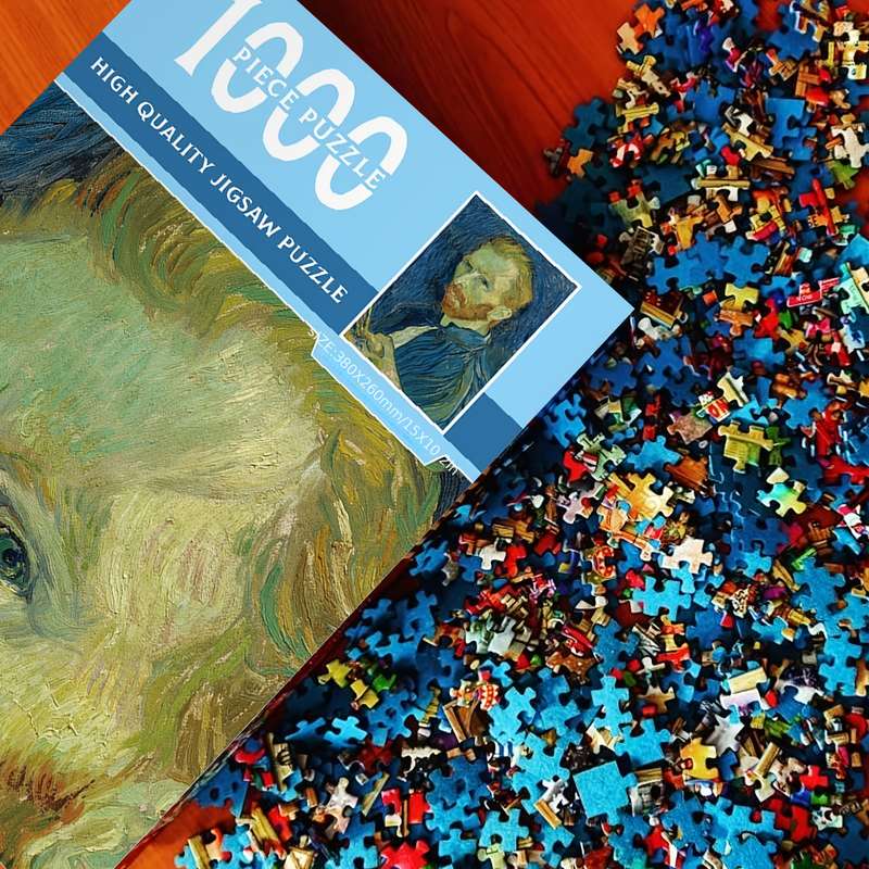 1000pcs Van Gogh Self-Portrait Art Jigsaw Puzzle for Adults 38.0cm x 26.01cm Diffi
