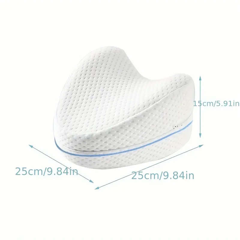 1pc Leg & Knee Pillow for Side Sleepers - Knee Pillow with Strap for Side Sleeper, Leg Support Cushi