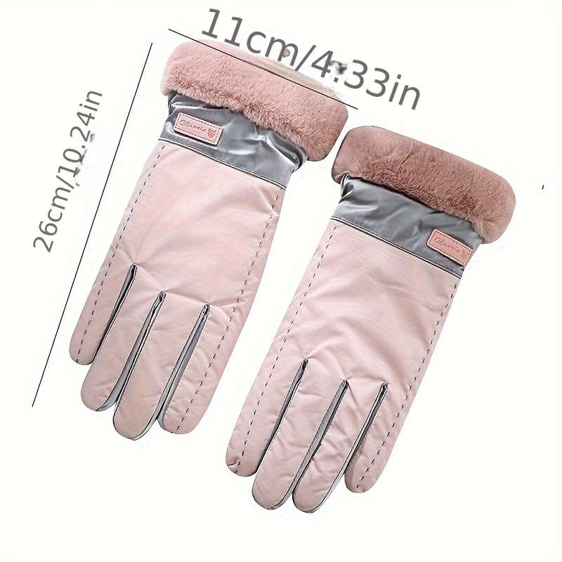 1 Pair Black Warm Gloves