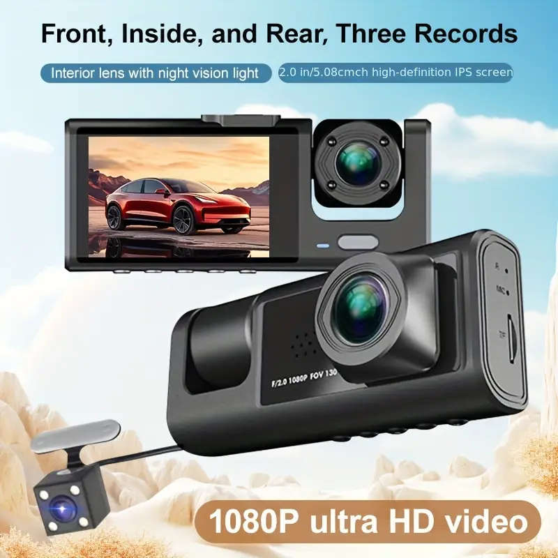 1080P Car 3 in 1 Dash Cam