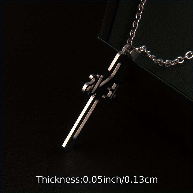 1 Piece Steel Color Jesus Theme Pendant