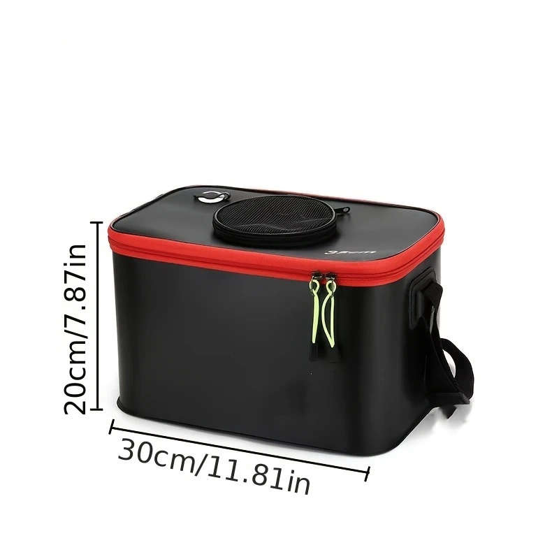 1pc Waterproof EVA Fishing Tackle Storage Bag Durable PVC Material Leakproof Fish Cooler Bag with Sh
