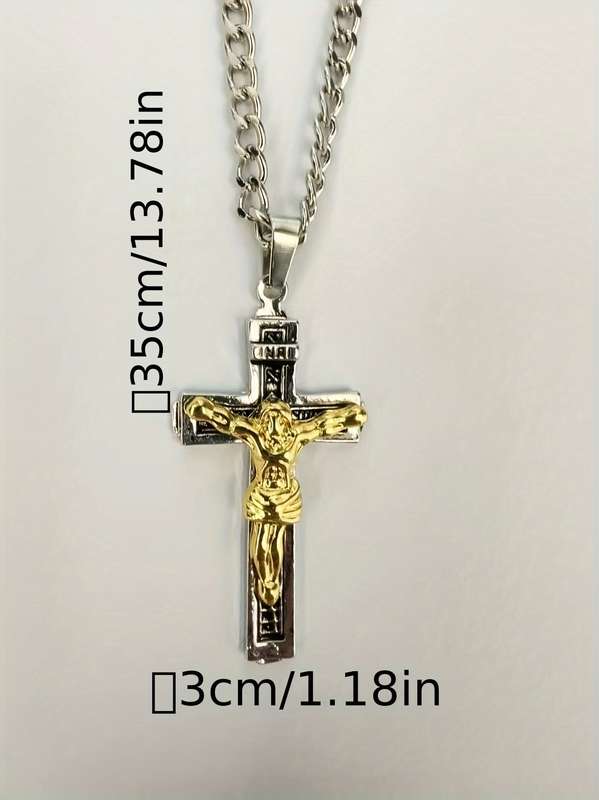 1 Piece Silvery Jesus Theme Pendant