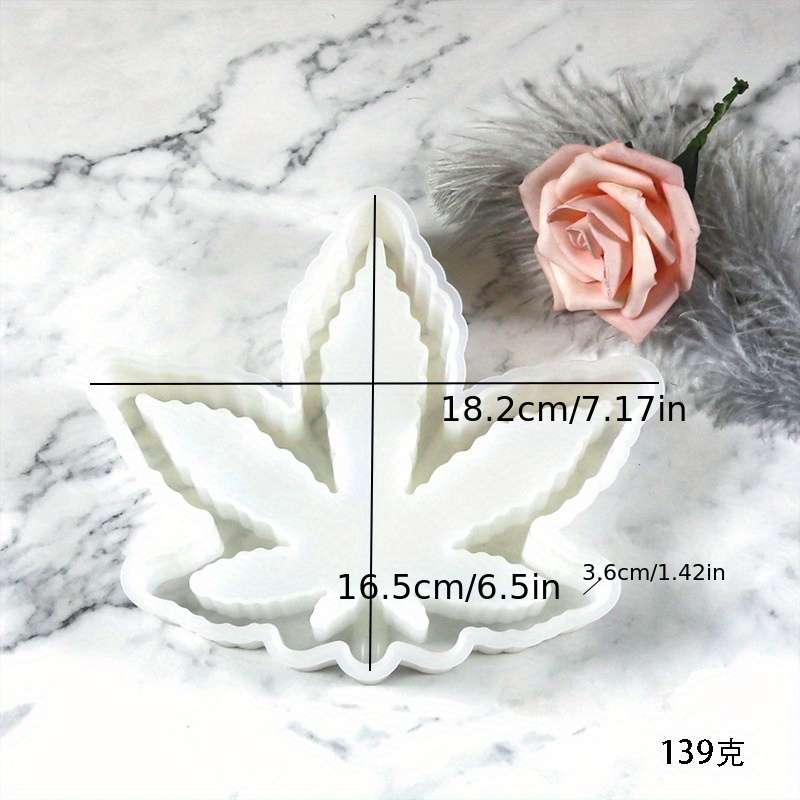 1pc DIY Crystal Drop Glue Mold Maple Leaf Ashtray Mirror Table Ashtray Storage Box Silica Gel M