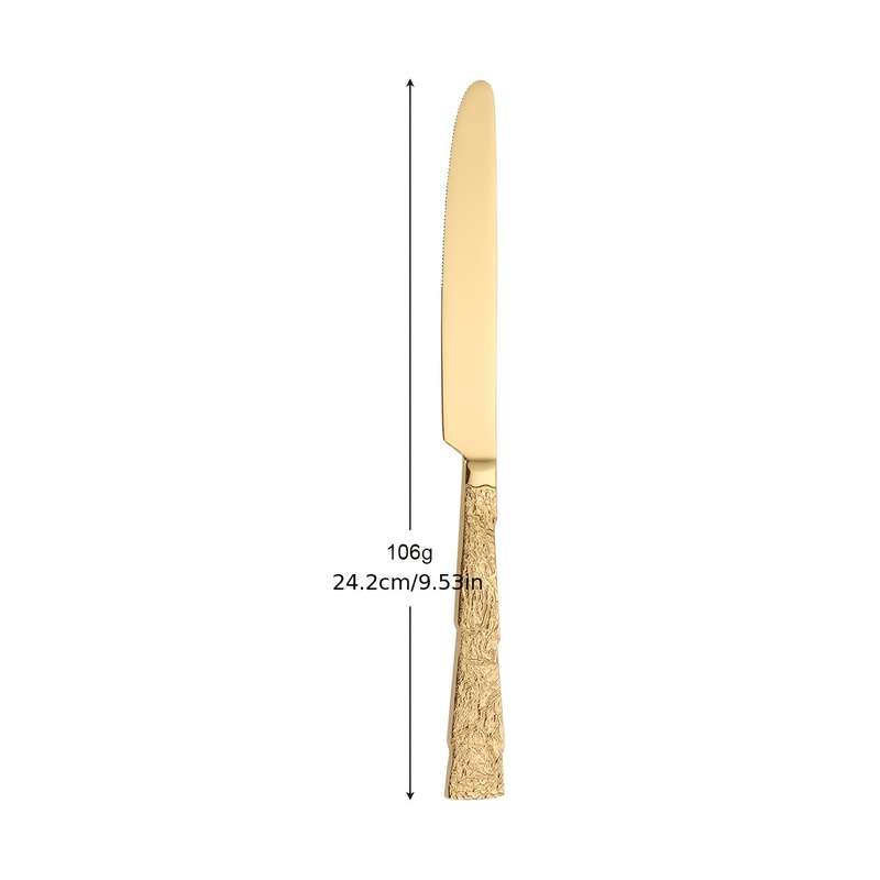 6pcs Vintage Titanium Texture Chef'S Knives Luxurious Stainless Steel Set with Elegant Black