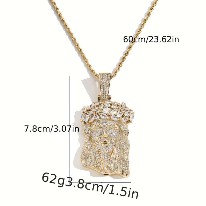 1 Piece Golden Color Jesus Theme Pendant