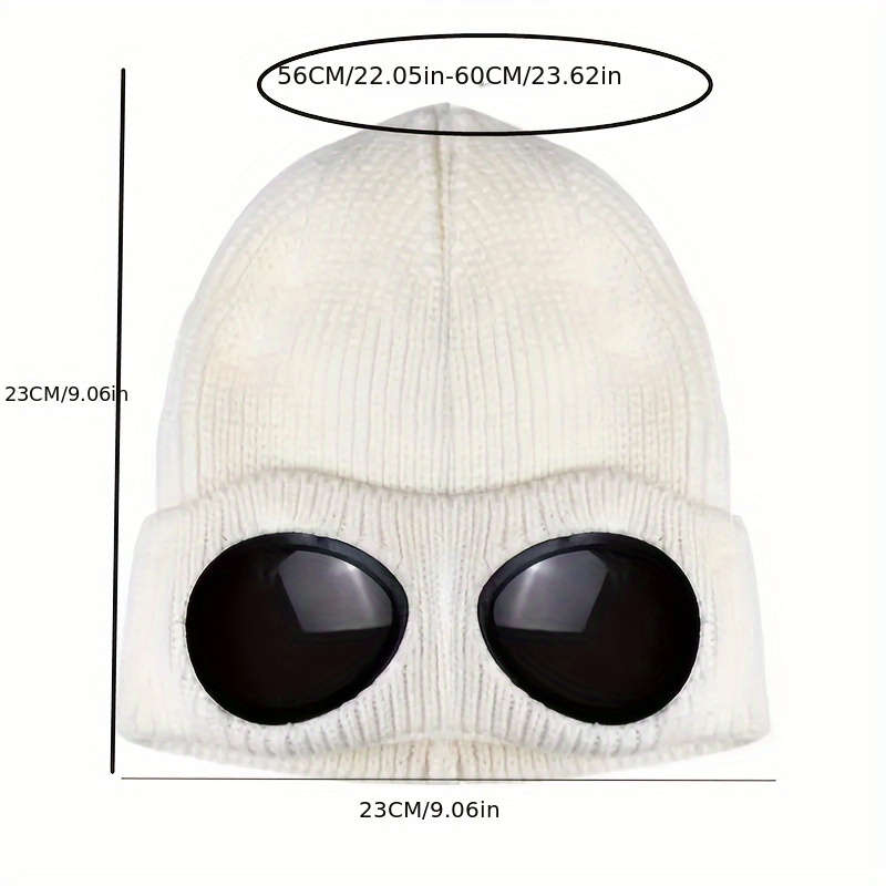 1pc Fleece-Lined Knit Beanie Warm Stylish Couple's Hat for Skiing Perfect for Halloween Chris