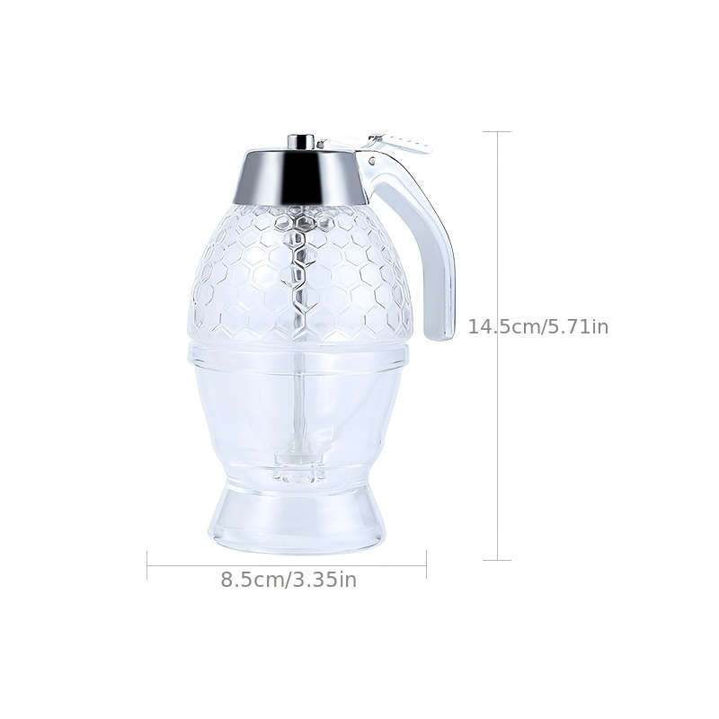 1pc Acrylic Honey Squeeze Bottle Jar Kitchen Crystal Diamond Condiment Bottle Push Type Syrup Bottl