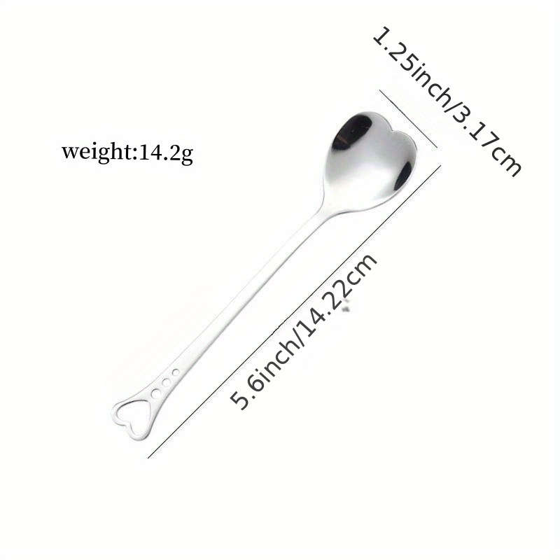 1pc Stainless Steel Spoon With A Heart Shaped Spoon As A Birthday Gift For Good Friends Valent