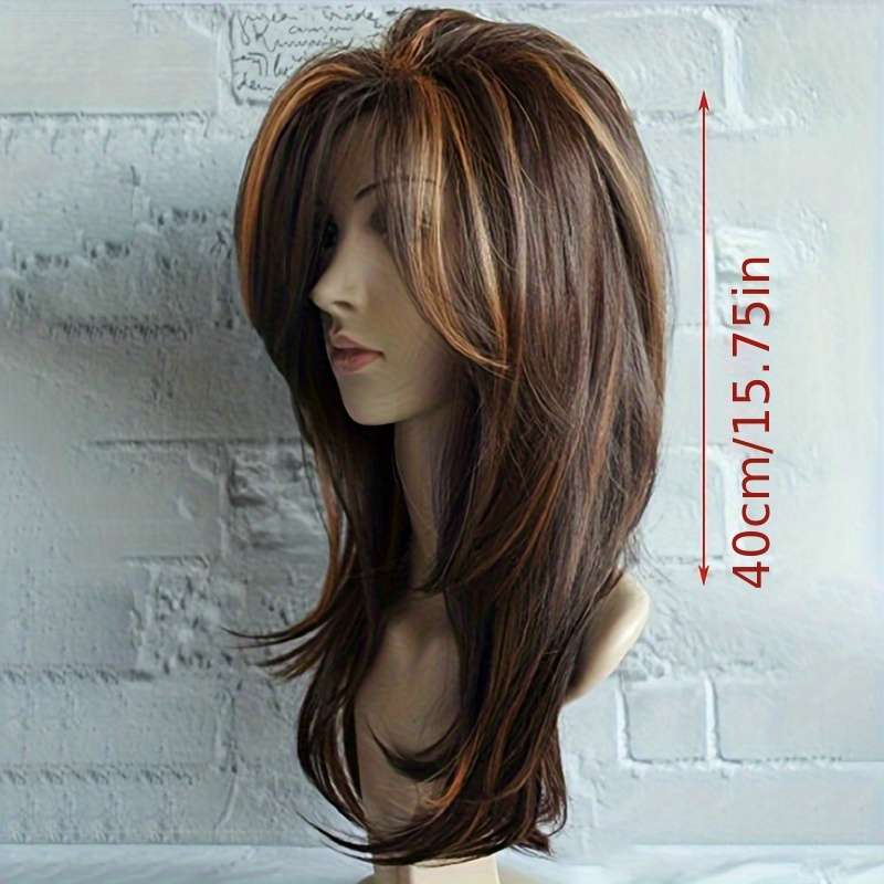 1Pc Dark Brown 40.64cm Fashion Design Wig