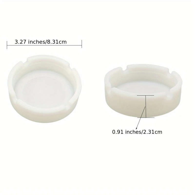 1pc Luminous Silicone Ashtray Resists Temperatures Premium Silicone Rubber Soft Portable Round Desig