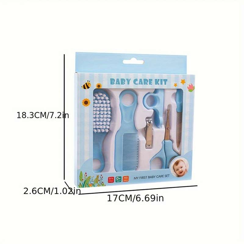 6pcs/set Comb Brush Nail Clipper Scissors Set Manicure Pedicure Tool Set