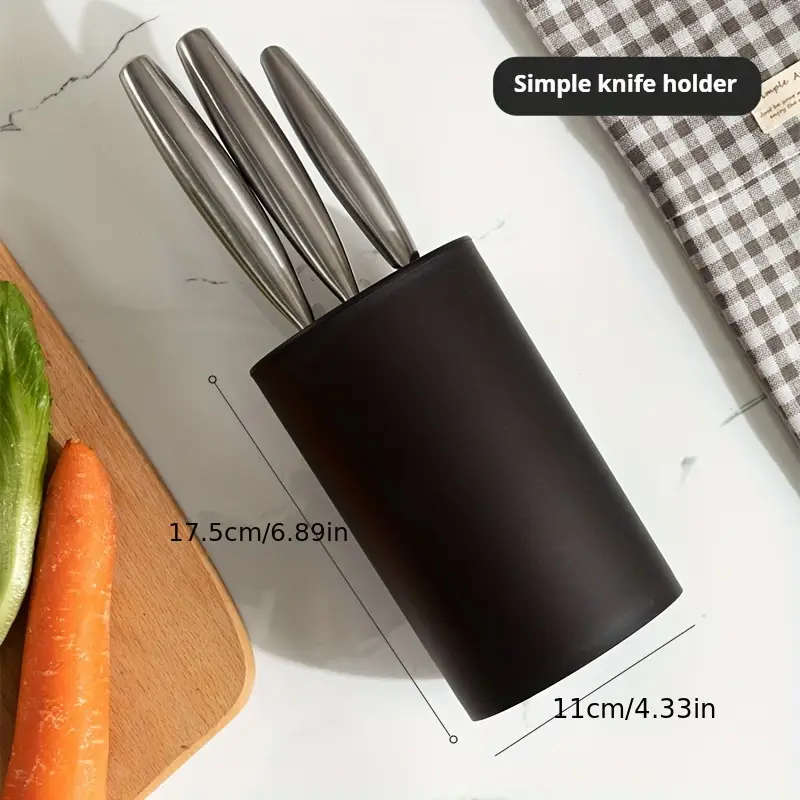 1pc Multifunctional Knife Block Detachable Easy-Clean Plastic Knife Storage Holder Kitchen Utensil O
