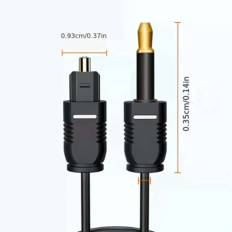 1pc 150cm Digital Optical Fiber Audio Cable 3.5mm SPDIF Square to Round Mini TV Speaker Amplifier