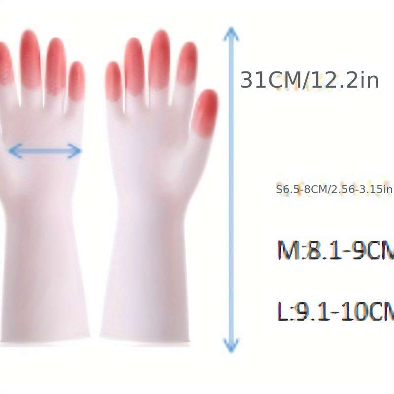 3 Pairs Random Color Size S Palm Width 7x31cm Household Cleaning Gloves
