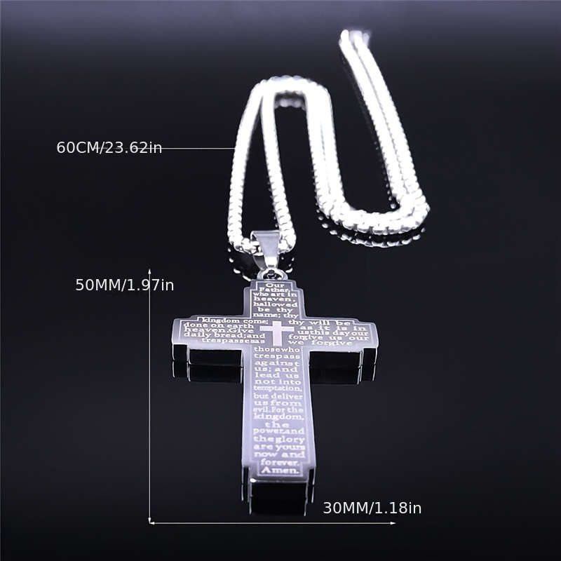 1 Piece Steel Color Jesus Theme Pendant