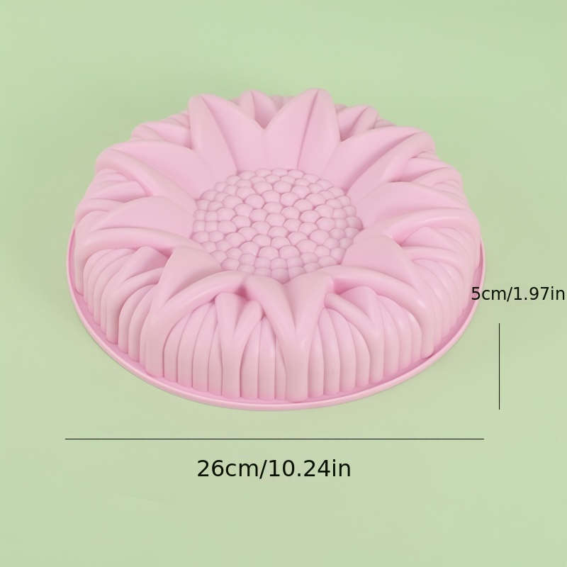 1pc Large Silicone Sunflower Shape Pastry Cake Mold Baking Tools Kitchen Accessories Random Col
