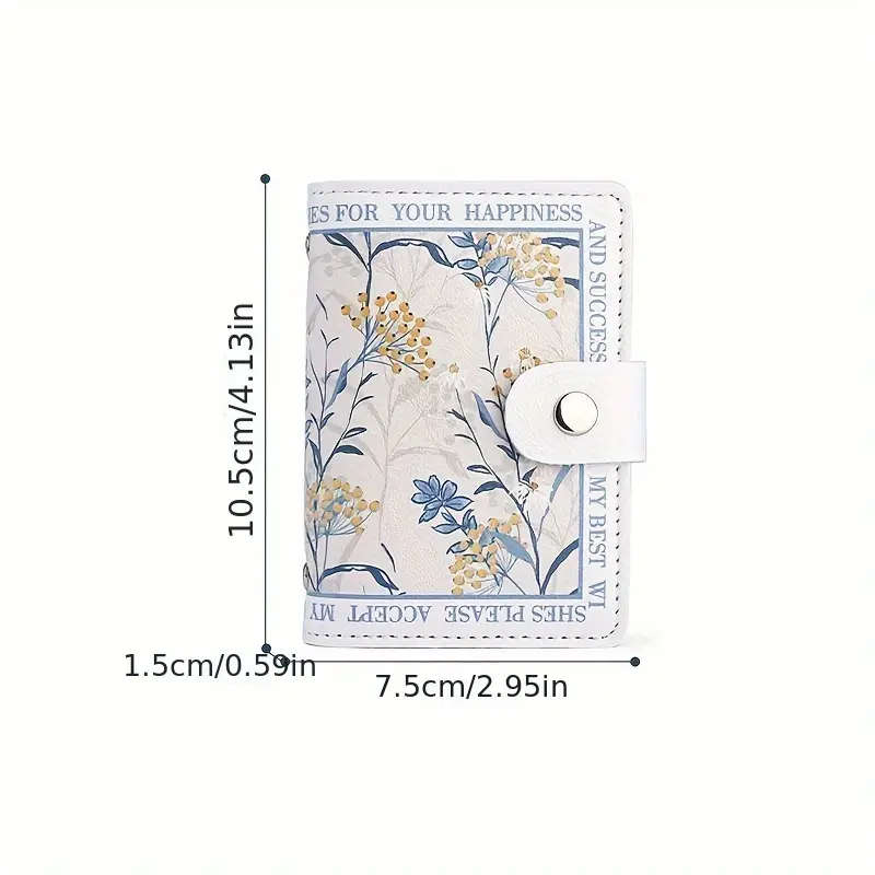 1pc Women's Classic Style Multi-Slot Credit Card Holder Elegant Small Credit Card Holder With Snap B