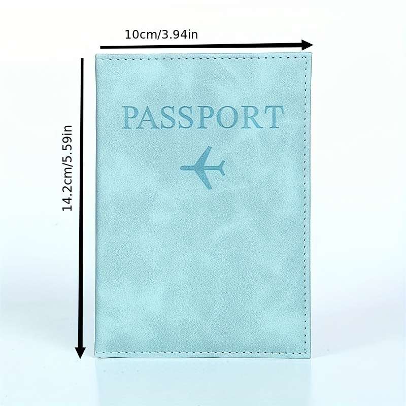 1pc PU Simple Passport Holder Passport Protection Case Travel Passport ID Credit Card Cover Holder